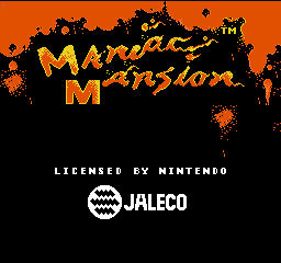 Maniac Mansion (Europe) Title Screen